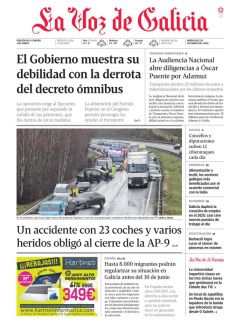 UN ACCIDENTE CON 23 COCHES Y VARIOS HERIDOS OBLIGÓ AL CIERRE DE LA AP-9