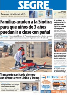 TRANSPORTE SANITARIO PIONERO CON DRONES ENTRE LLEIDA Y TREMP