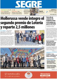 MOLLERUSSA VENDE ÍNTEGRO EL SEGUNDO PREMIO DE LOTERÍA Y REPARTE 2,5 MILLONES