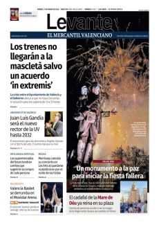 UN MONUMENTO A LA PAZ PARA INICIAR LA FIESTA FALLERA